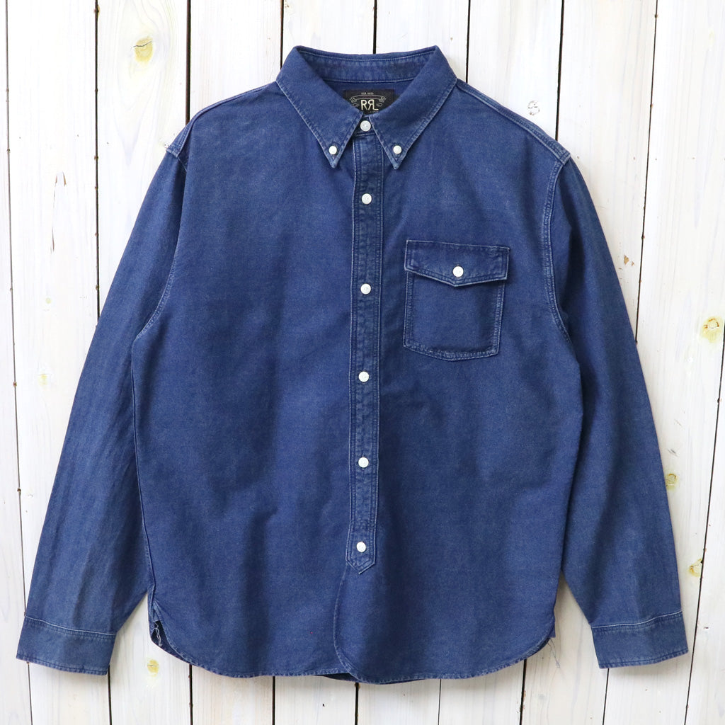 Double RL : INDIGO OXFORD WORK SHIRT