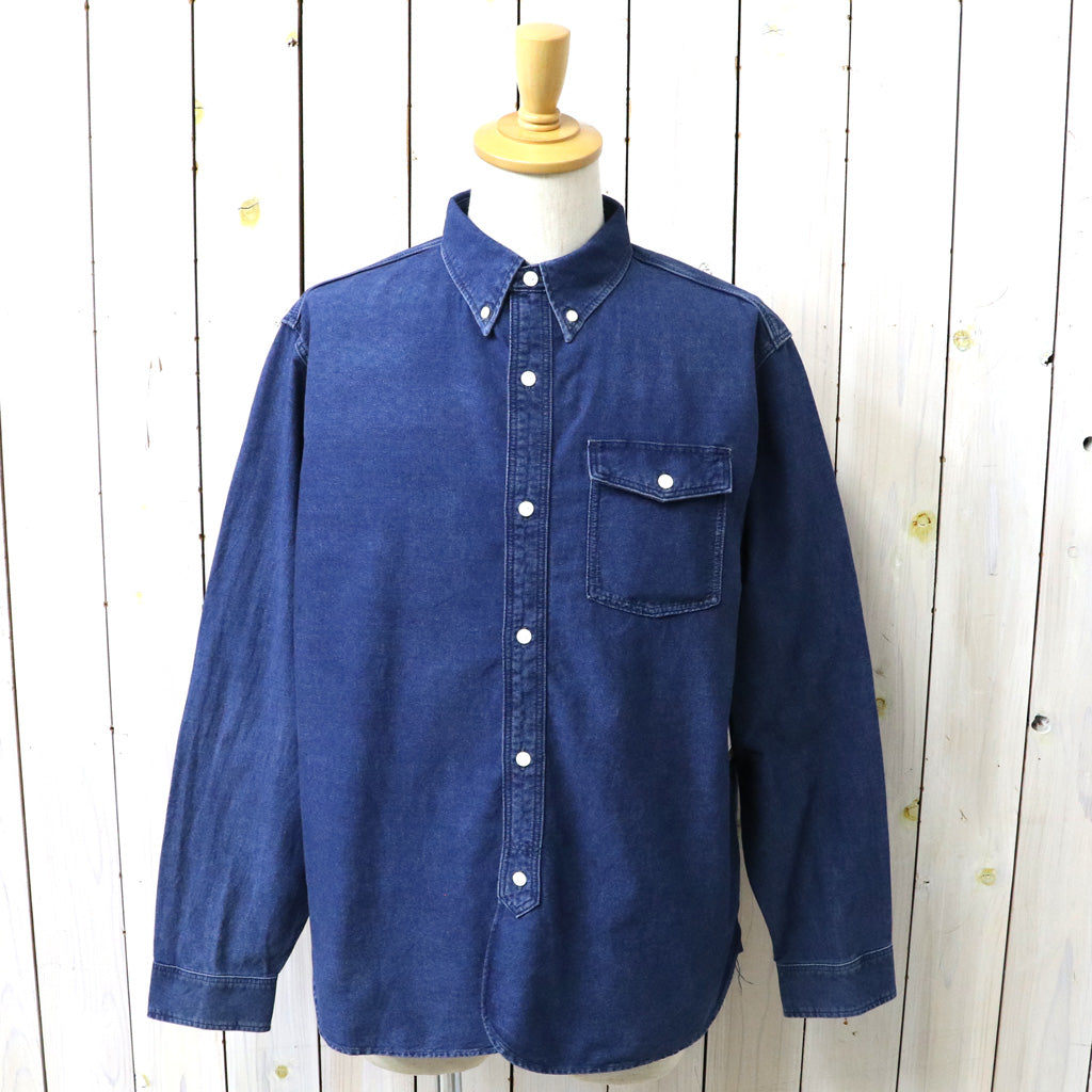 Double RL : INDIGO OXFORD WORK SHIRT