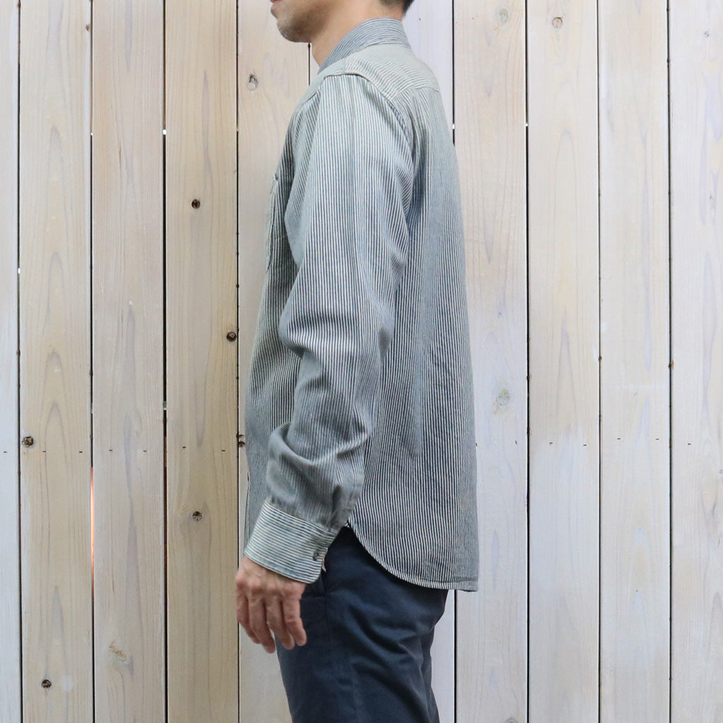 Double RL : INDIGO STRIPED TWILL WORK SHIRT (BLUE STRIPE)