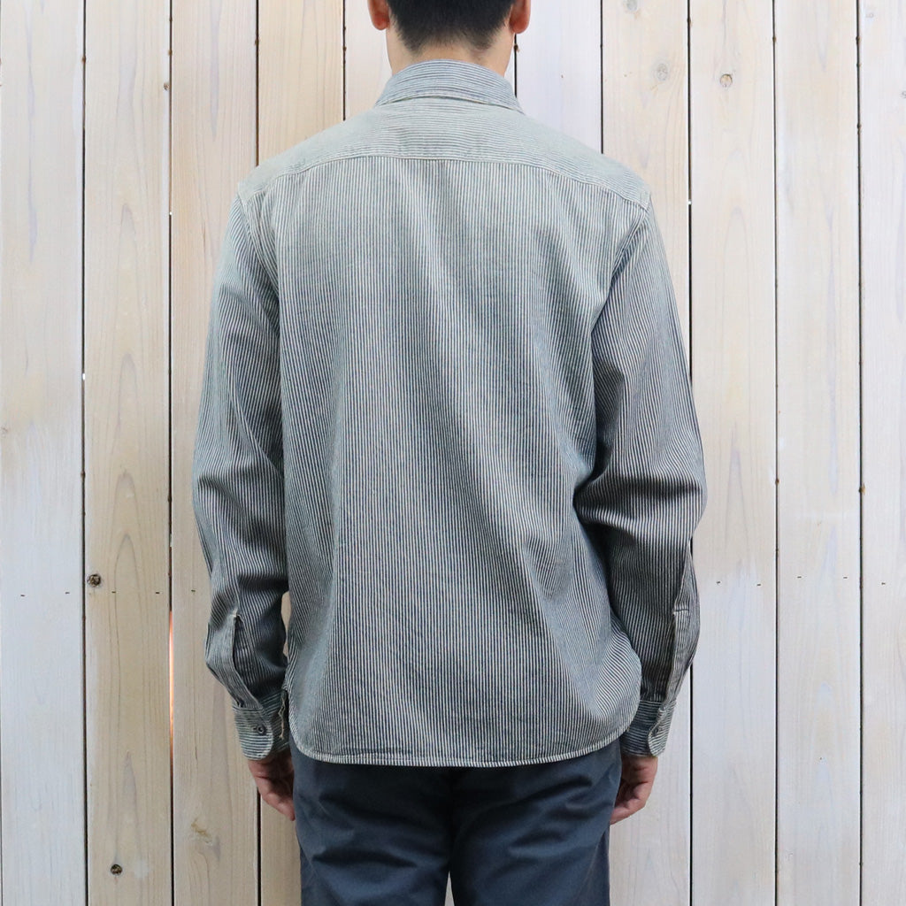 Double RL : INDIGO STRIPED TWILL WORK SHIRT (BLUE STRIPE)