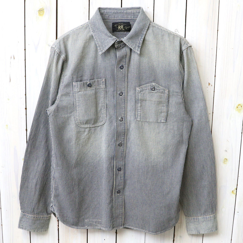 Double RL : INDIGO STRIPED TWILL WORK SHIRT (BLUE STRIPE)