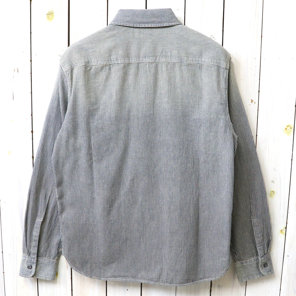 Double RL : INDIGO STRIPED TWILL WORK SHIRT (BLUE STRIPE)