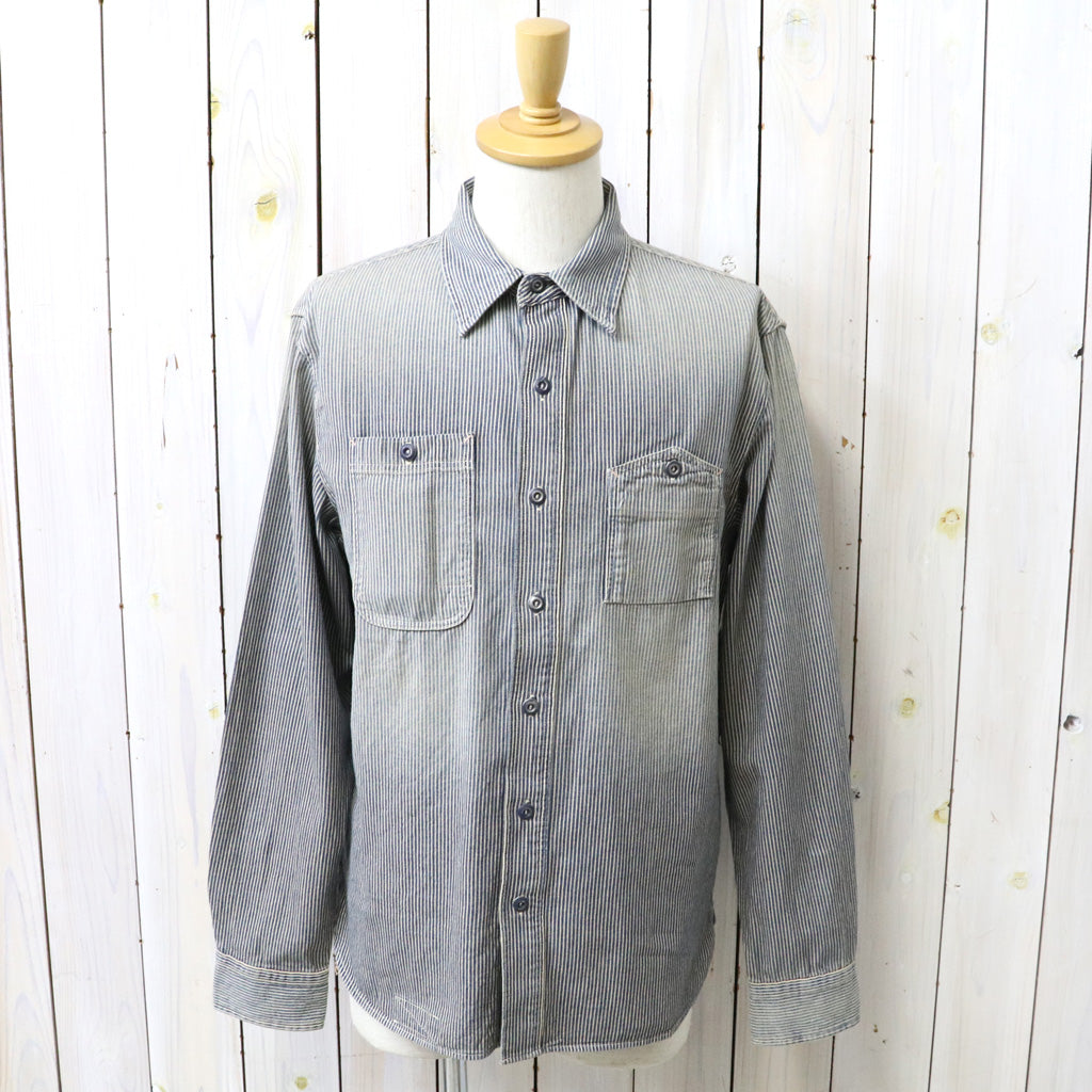 Double RL : INDIGO STRIPED TWILL WORK SHIRT (BLUE STRIPE)