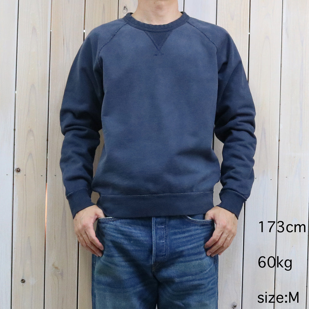 Double RL : GARMENT-DYE FRENCH TERRY SWEAT SHIRT (NAVY)