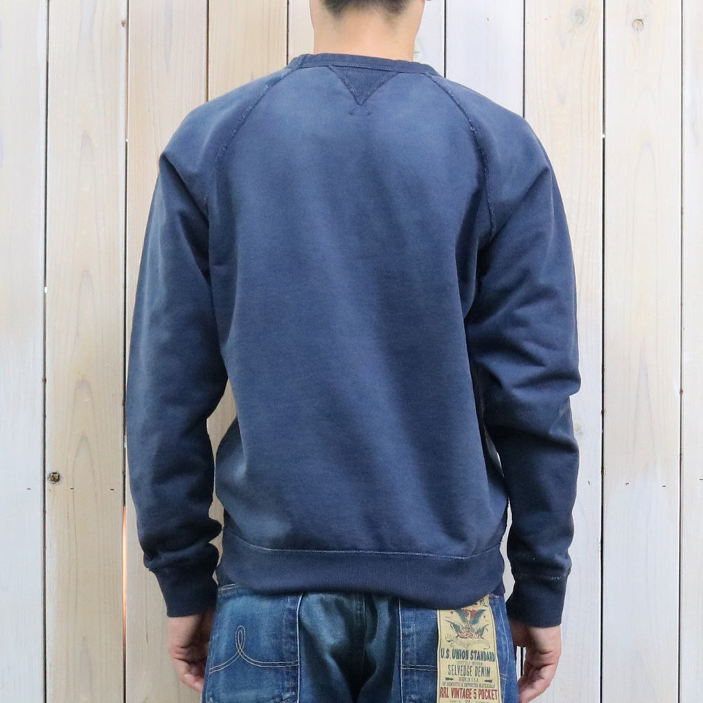 Double RL : GARMENT-DYE FRENCH TERRY SWEAT SHIRT (NAVY)