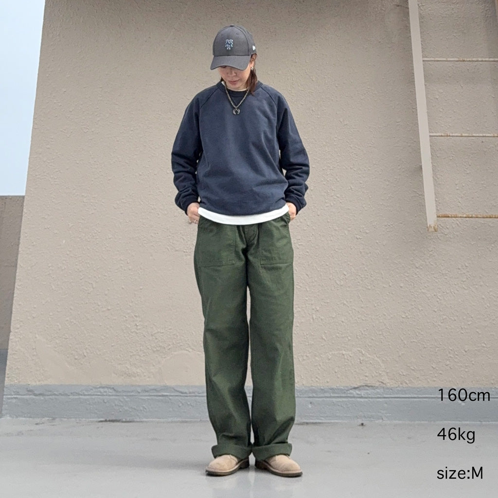 Double RL : GARMENT-DYE FRENCH TERRY SWEAT SHIRT (NAVY)