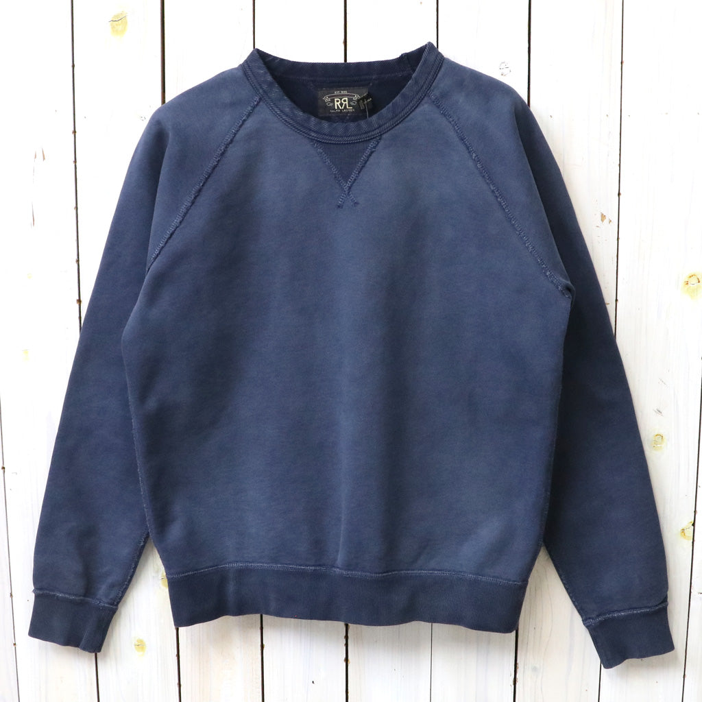 Double RL : GARMENT-DYE FRENCH TERRY SWEAT SHIRT (NAVY)