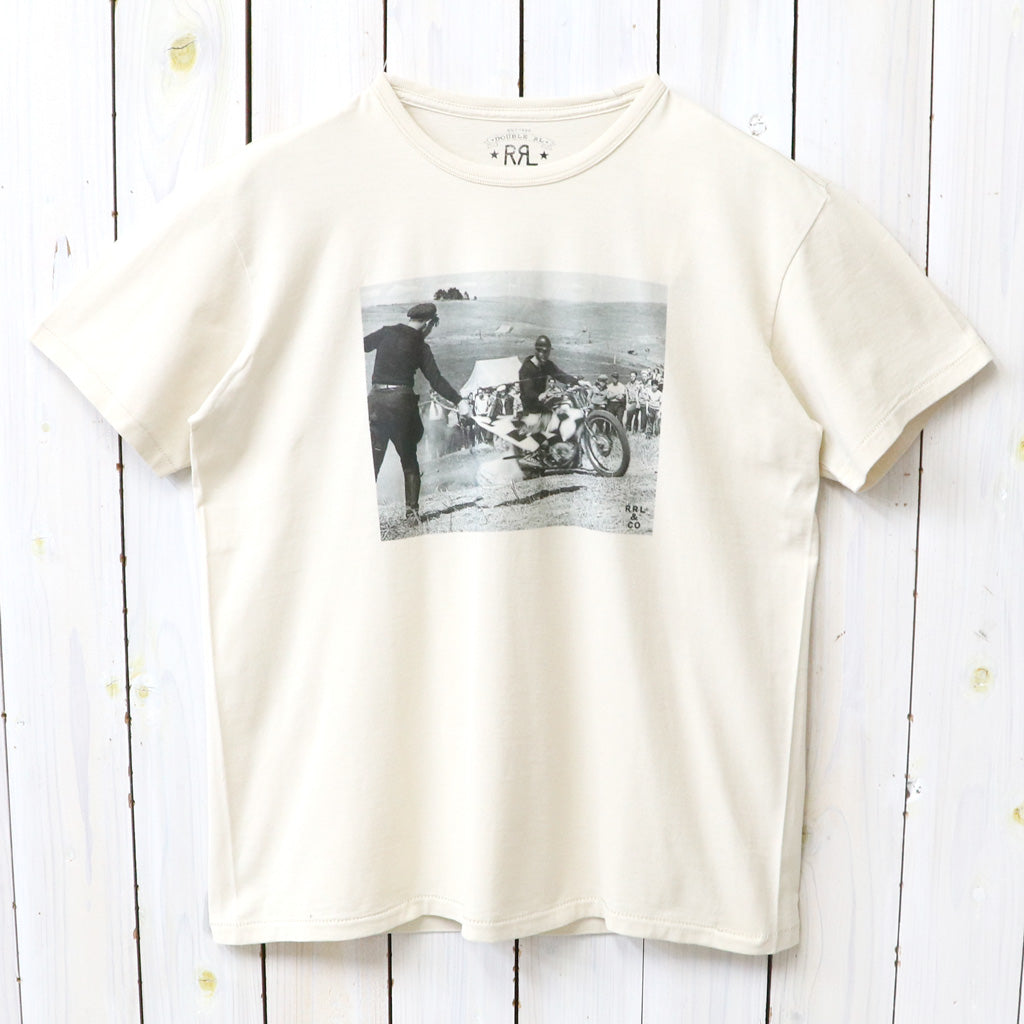 Double RL : JERSEY GRAPHIC T-SHIRT (PAPER WHITE)