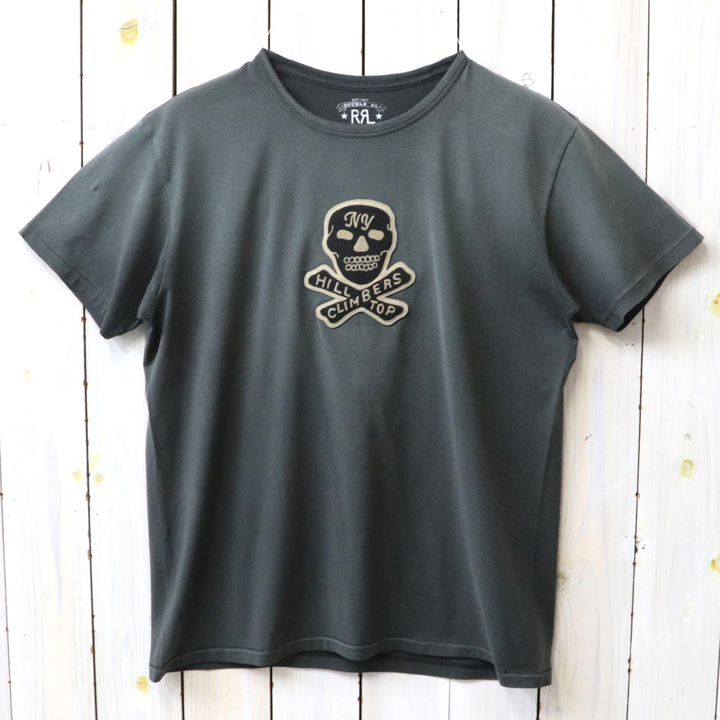 Double RL : SKULL PATCH JERSEY T-SHIRT (FADED BLACK)