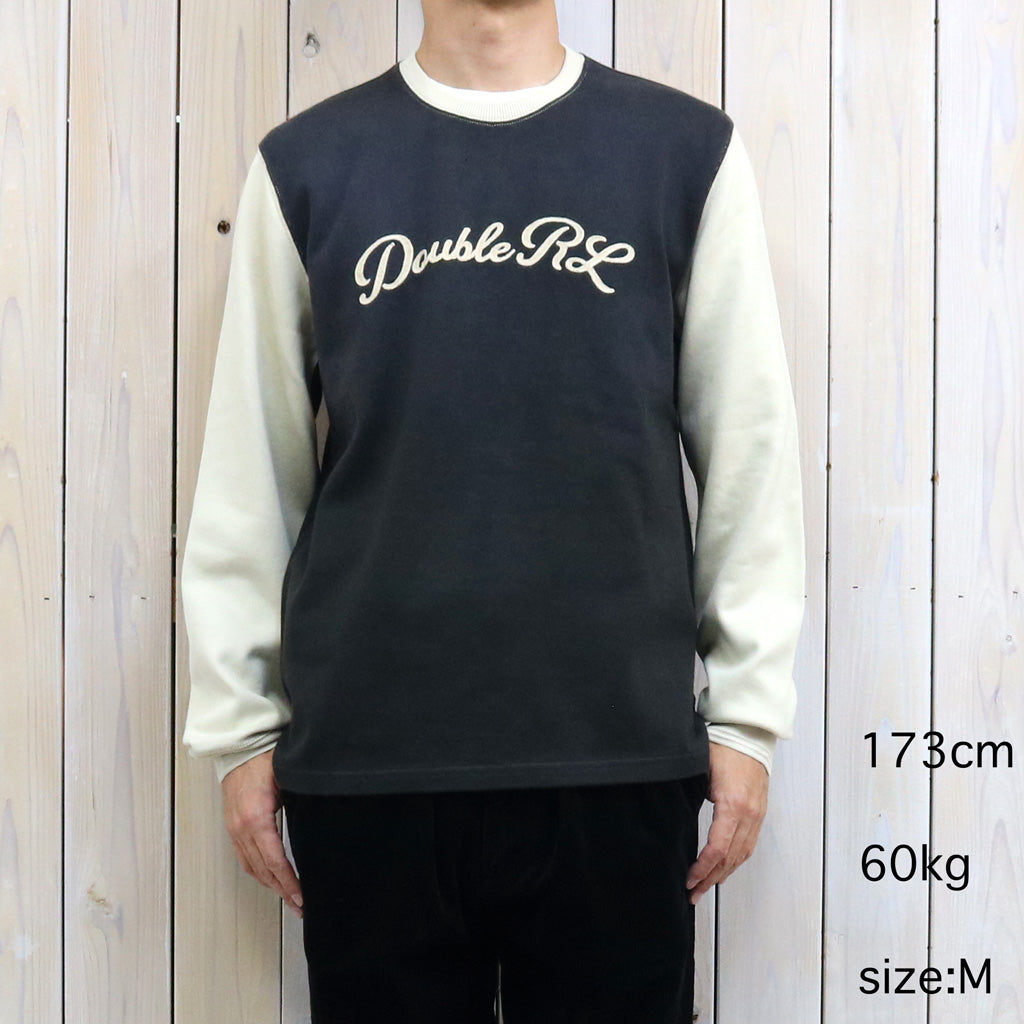 Double RL : LOGO 2TONE JERSEY T-SHIRT (FADED BLACK/MULTI)