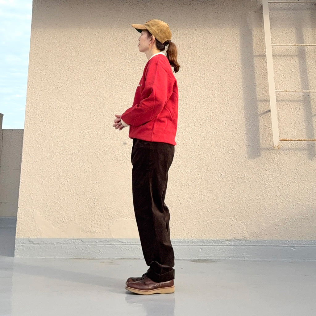Double RL : LOGO SWEATSHIRT COTTON TERRY (RED)