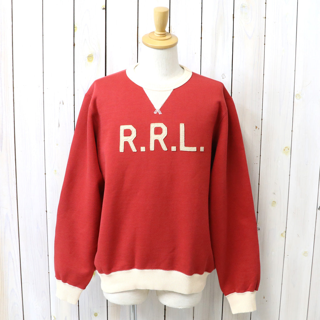 Double RL : LOGO SWEATSHIRT COTTON TERRY (RED)