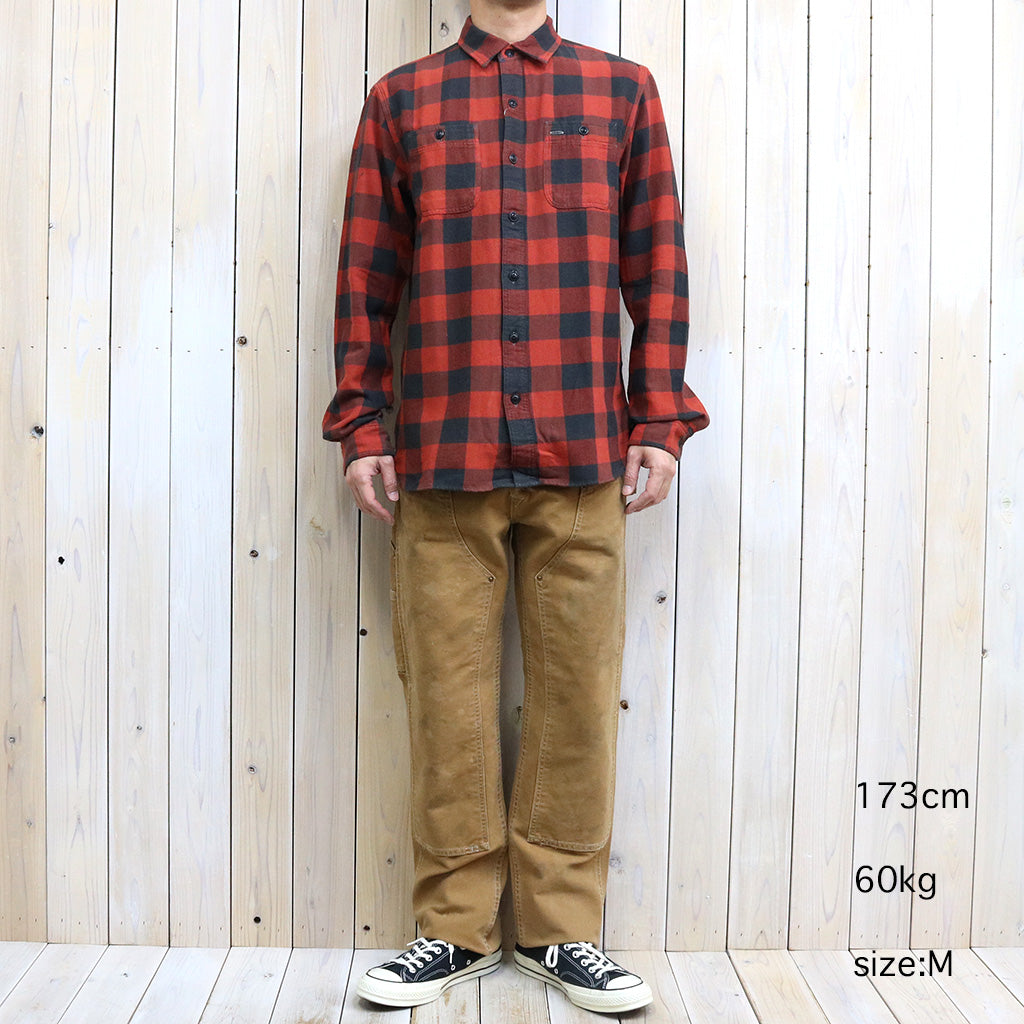 Double RL : PLAID TWILL WORK SHIRT (RL 105 RED BLACK)