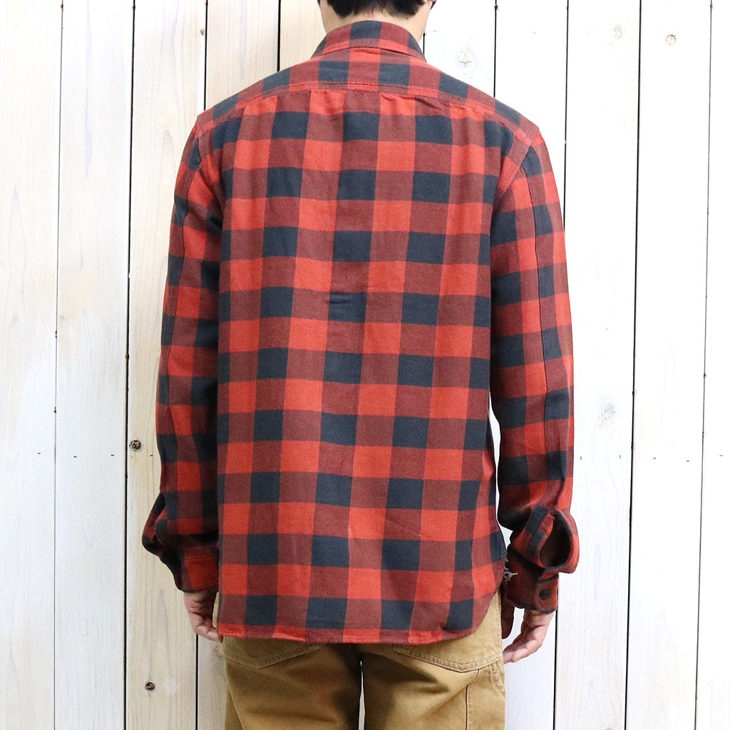 Double RL : PLAID TWILL WORK SHIRT (RL 105 RED BLACK)