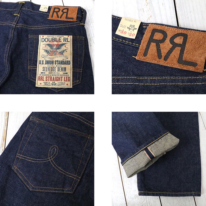 Double RL : STRAIGHT FIT SELVEDGE JEAN (BLUE)