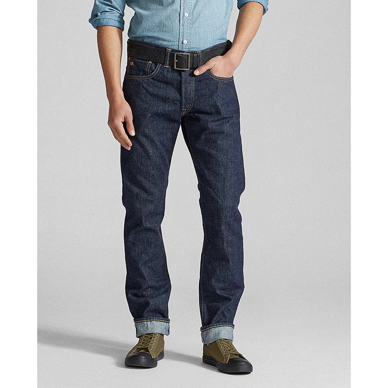Double RL : SLIM FIT ONE WASHED JEAN (BLUE)