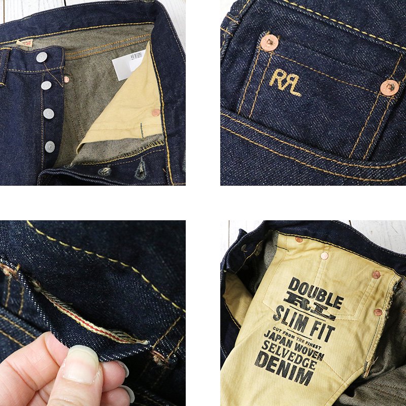 Double RL : SLIM FIT ONE WASHED JEAN (BLUE)