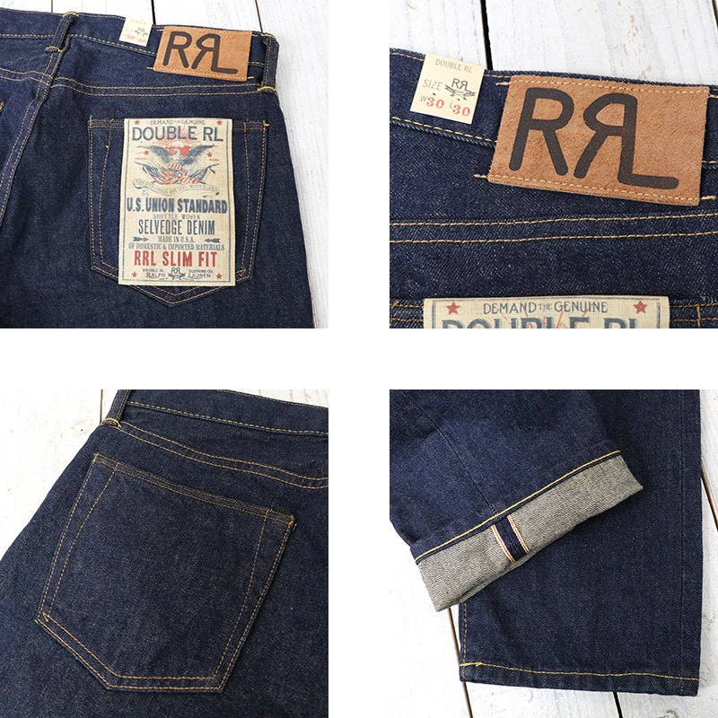 Double RL : SLIM FIT ONE WASHED JEAN (BLUE)