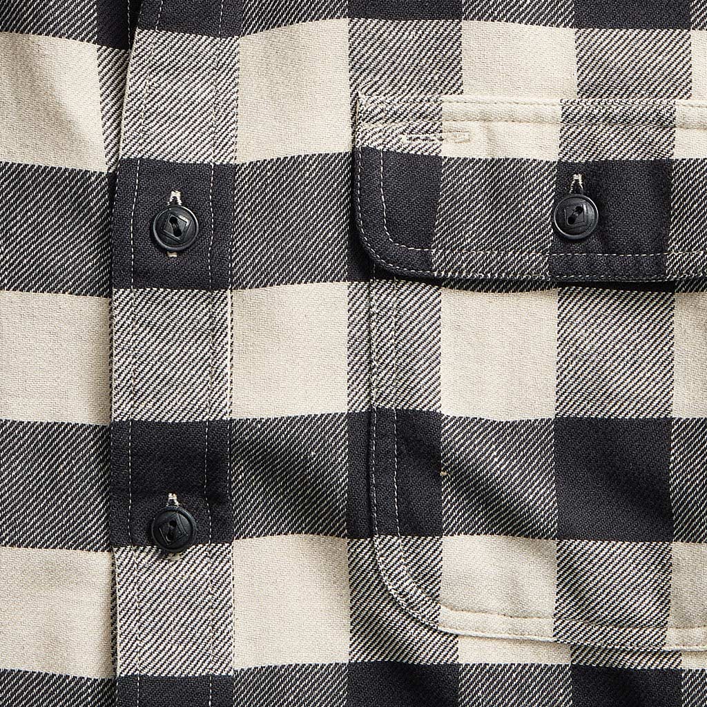 Double RL : BUFFALO CHECK TWILL WORK SHIRT (NATURAL)
