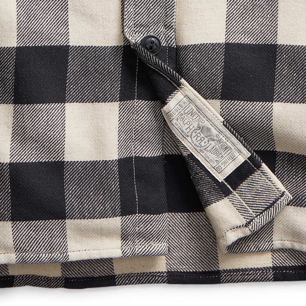 Double RL : BUFFALO CHECK TWILL WORK SHIRT (NATURAL)