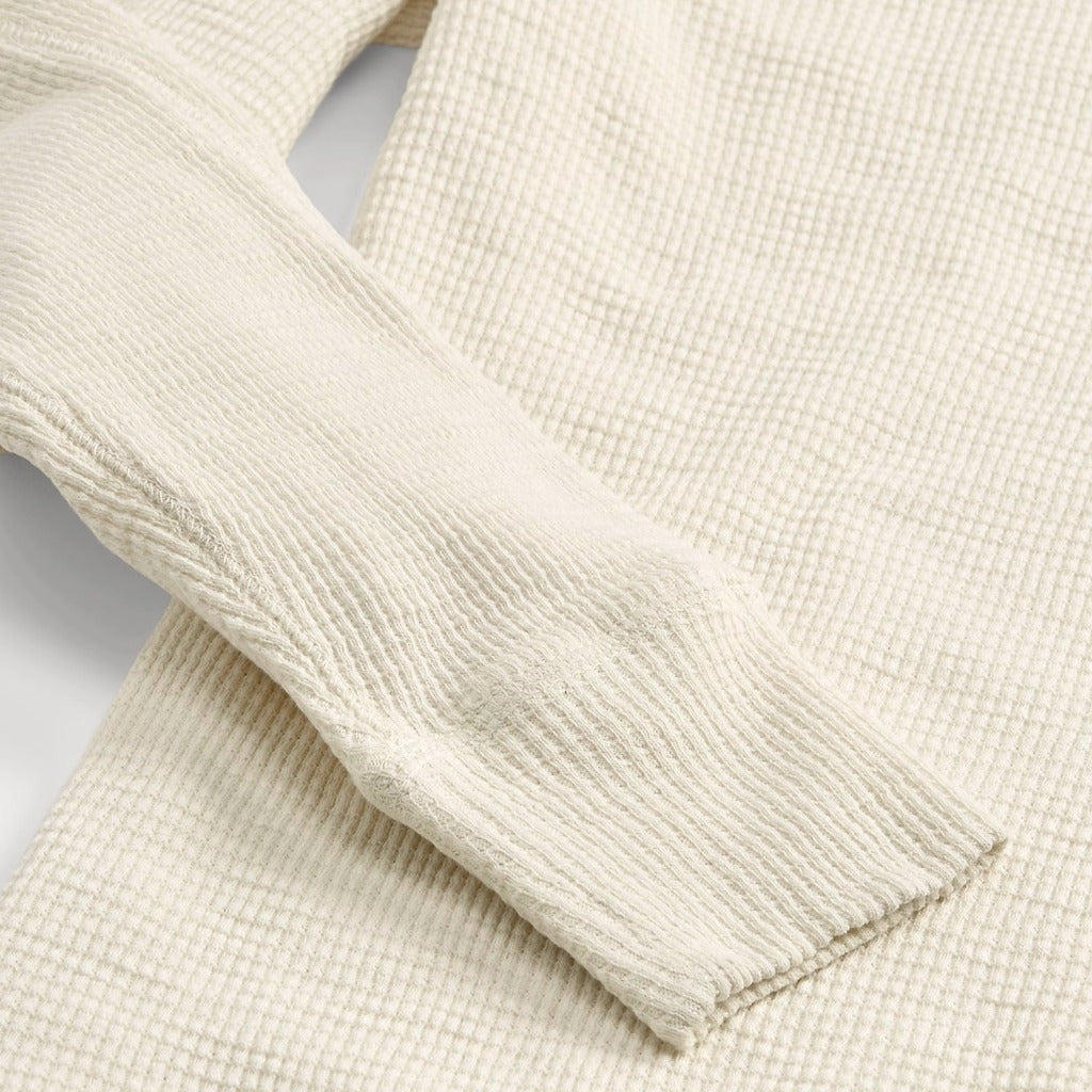 Double RL : WAFFLE-KNIT CREWNECK (PAPER WHITE)