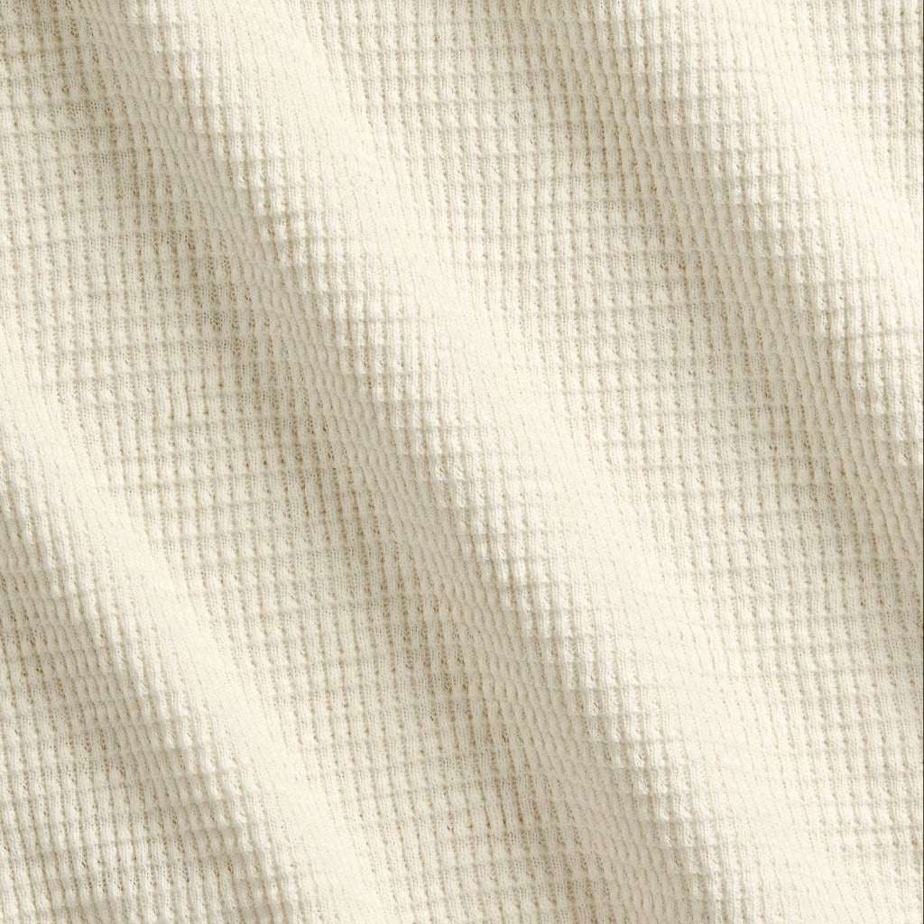 Double RL : WAFFLE-KNIT CREWNECK (PAPER WHITE)