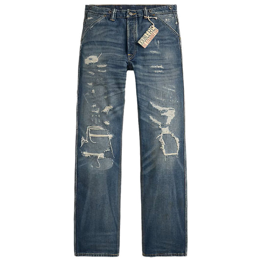 Double RL : STRAIGHT FIT BRAYTON  DISTRESSED JEANS