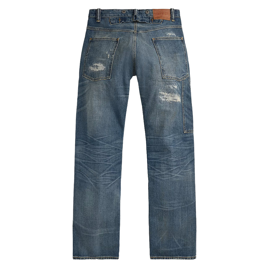 Double RL : STRAIGHT FIT BRAYTON  DISTRESSED JEANS