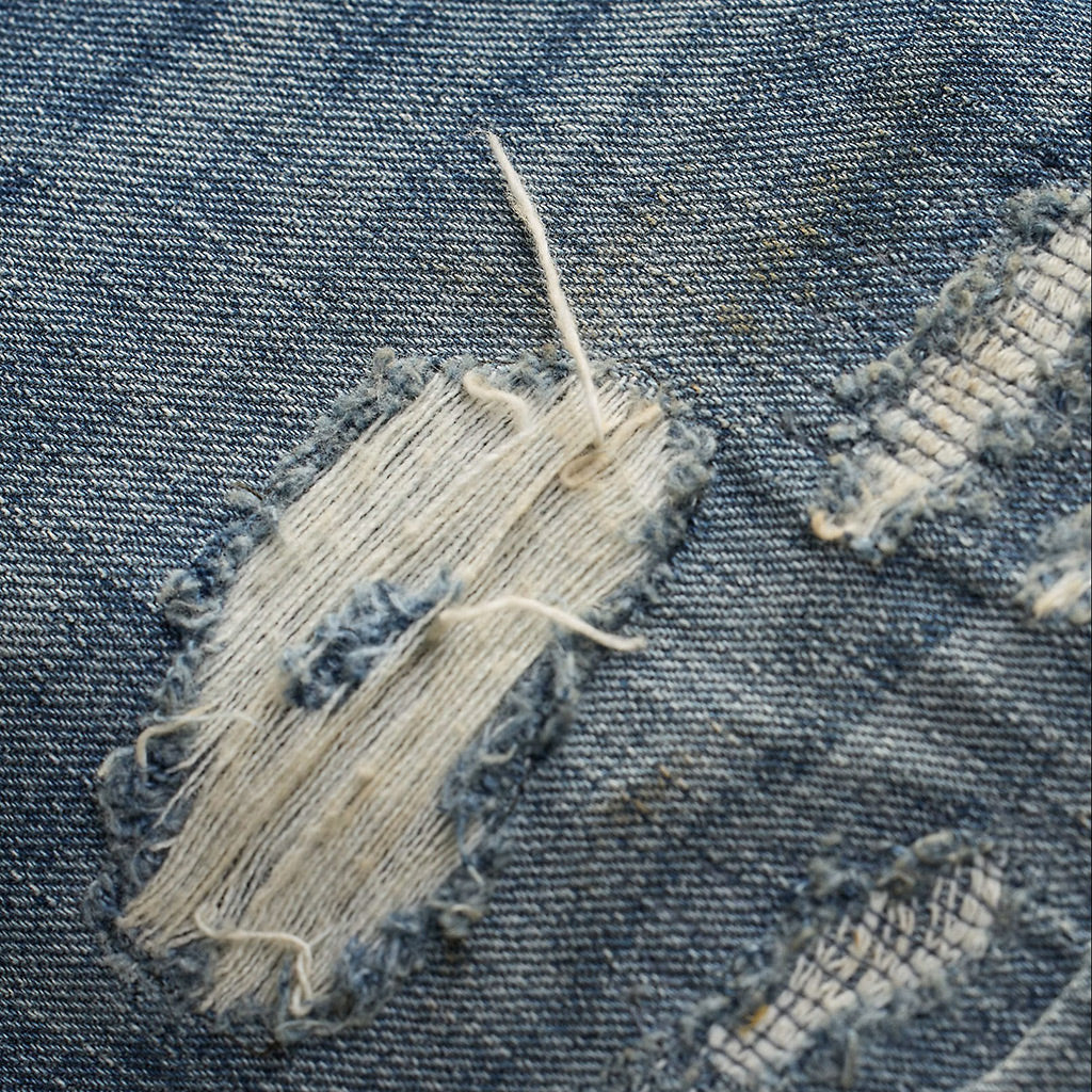 Double RL : STRAIGHT FIT BRAYTON  DISTRESSED JEANS