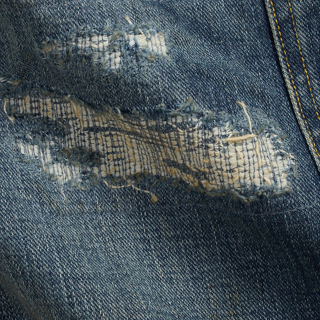 Double RL : STRAIGHT FIT BRAYTON  DISTRESSED JEANS