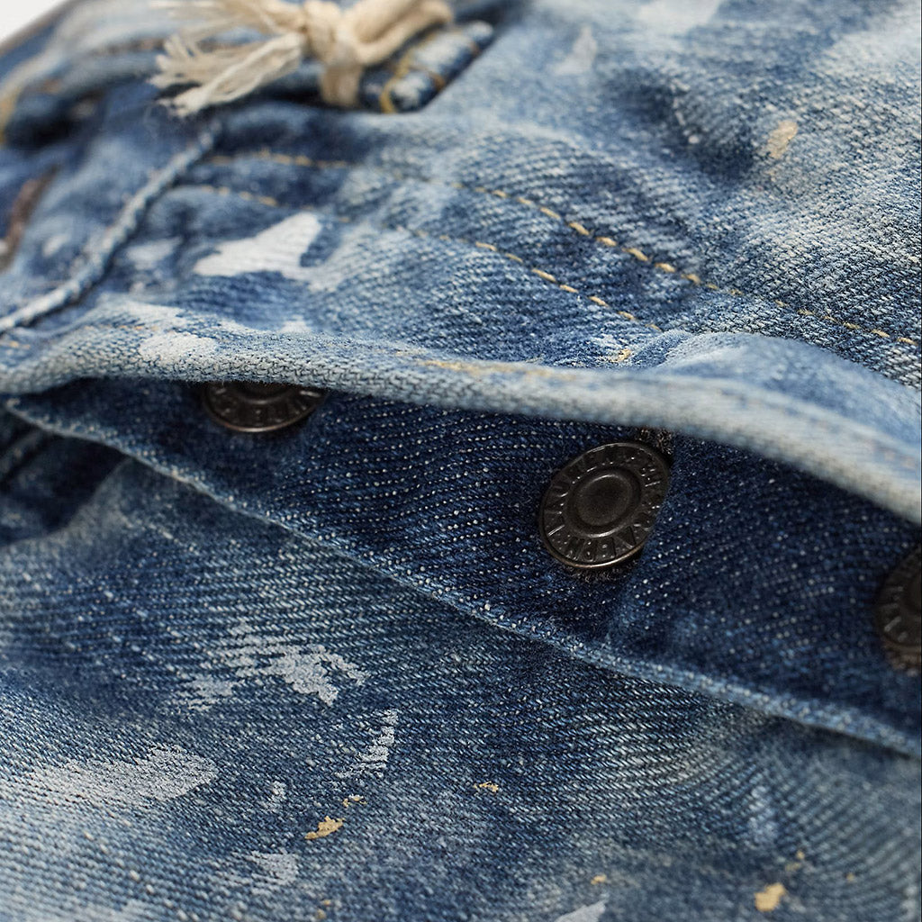 【SALE40%OFF】Double RL : STRAIGHT FIT FENIMORE DISTRESSED JEANS