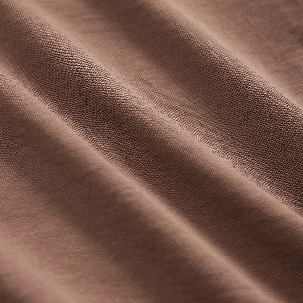 Double RL : GARMENT-DYED POCKET T-SHIRT (CHOCOLATE)