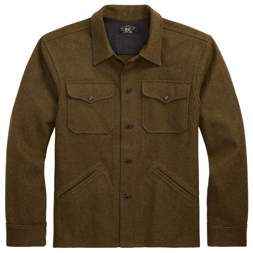 Double RL : WOOLBLEND OVERSHIRT