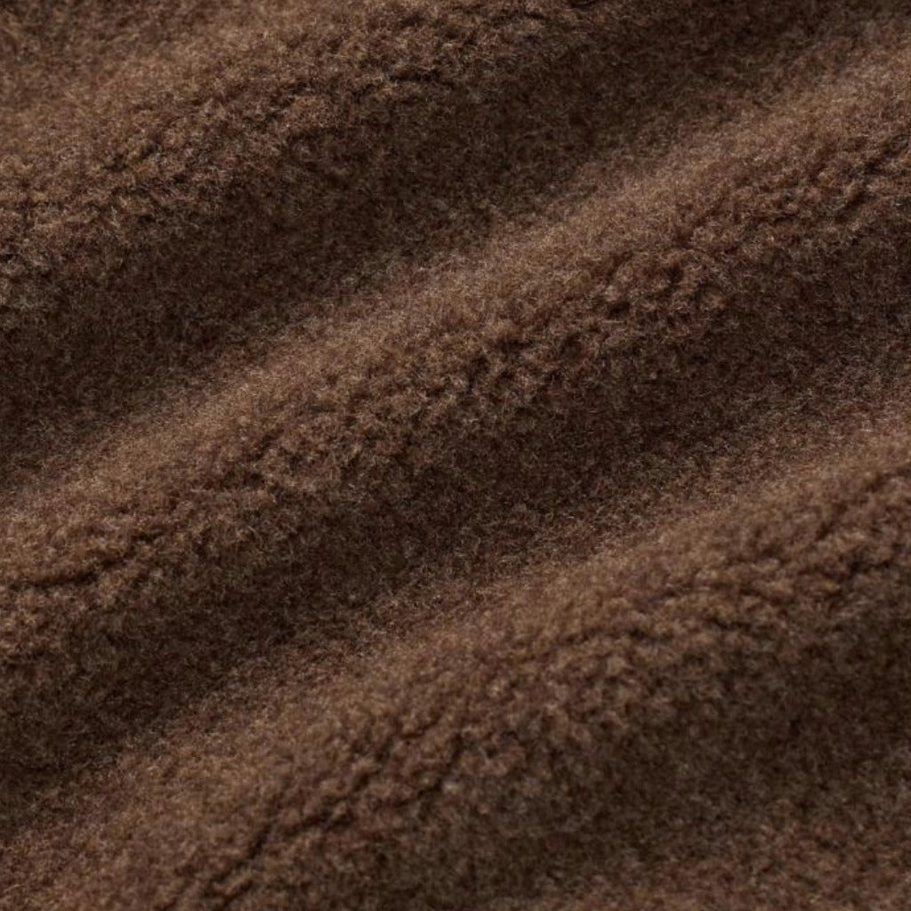 Double RL : FLEECE PANELED JAQUARD JACKET (BROWN)