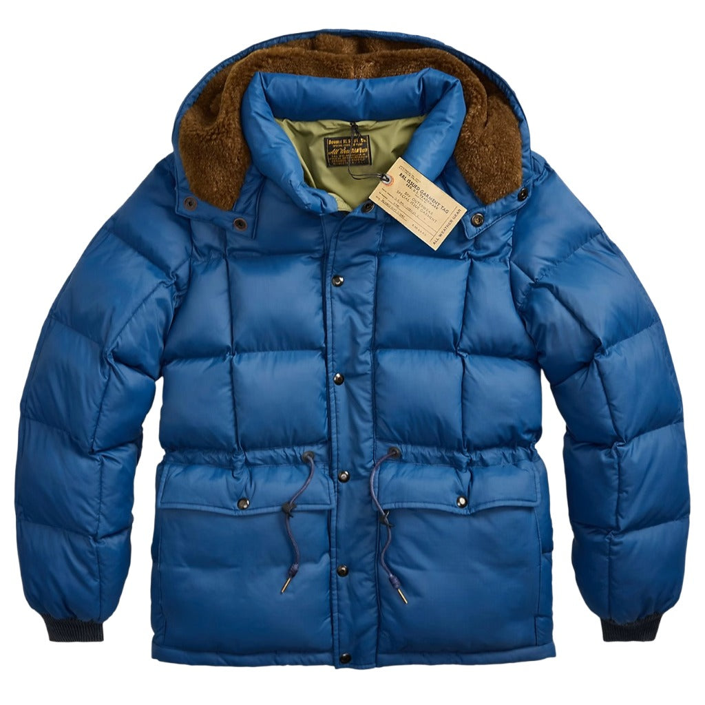 Double RL : QUILTED RIPSTOP HOODED JACKET (VINTAGE BLUE)