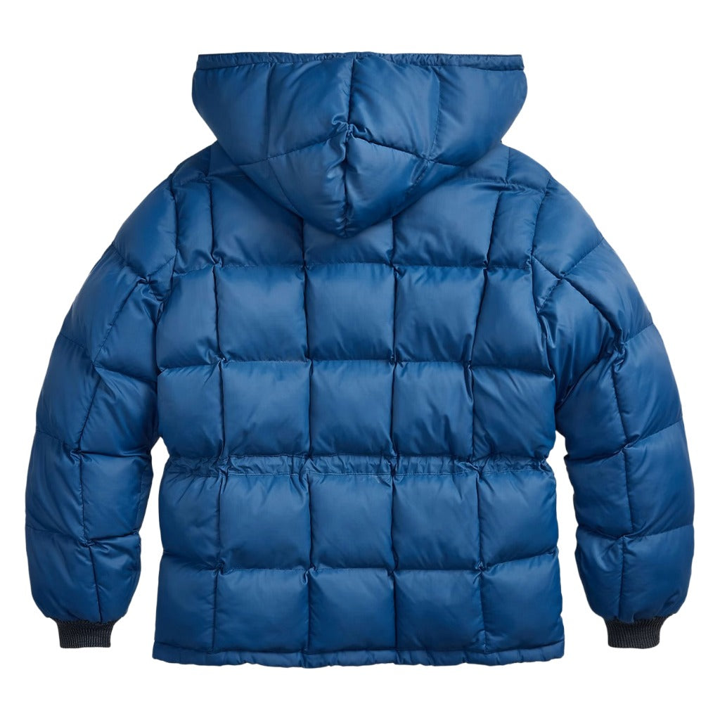 Double RL : QUILTED RIPSTOP HOODED JACKET (VINTAGE BLUE)