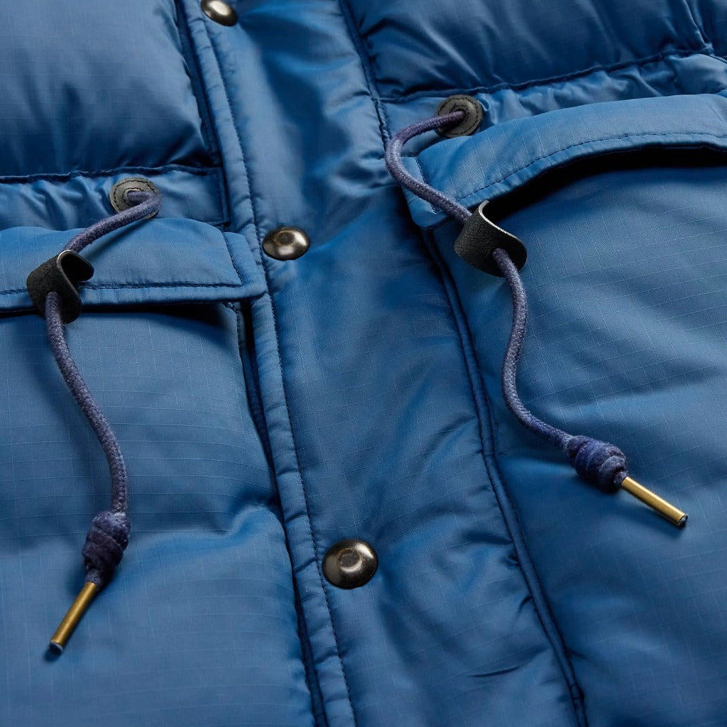 Double RL : QUILTED RIPSTOP HOODED JACKET (VINTAGE BLUE)