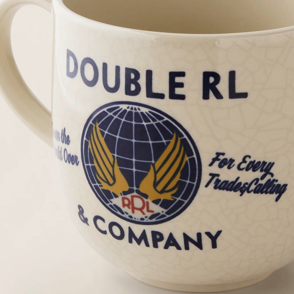 Double RL : WINDLOGO MUG (CREAM/NAVY/GOLDEN YELLOW)