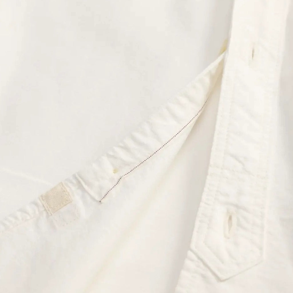 Double RL : SELVEDGE-DETAILED OXFORD WORK SHIRT (WHITE)