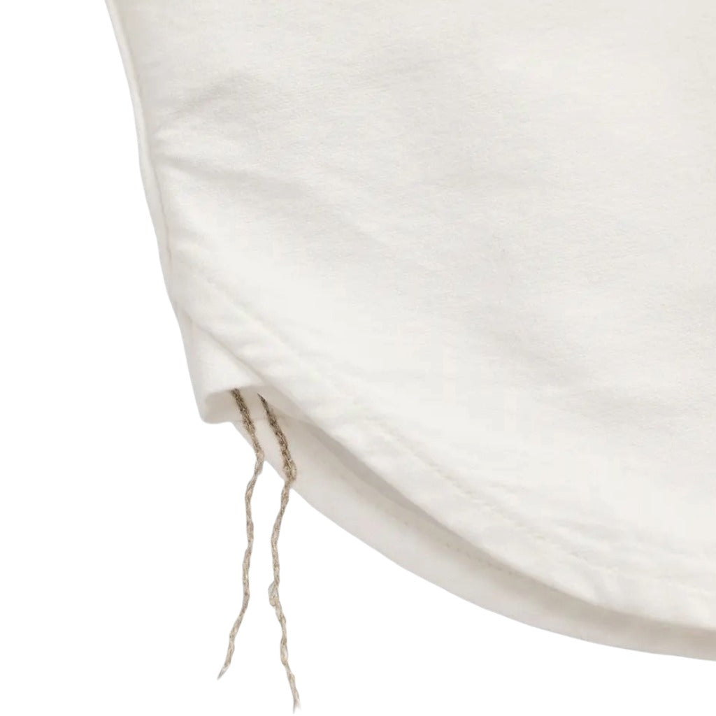 Double RL : SELVEDGE-DETAILED OXFORD WORK SHIRT (WHITE)