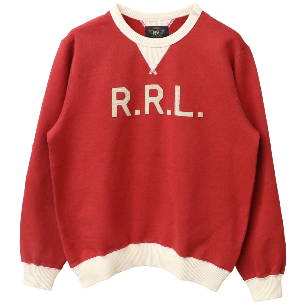 Double RL : LOGO SWEATSHIRT COTTON TERRY (RED)