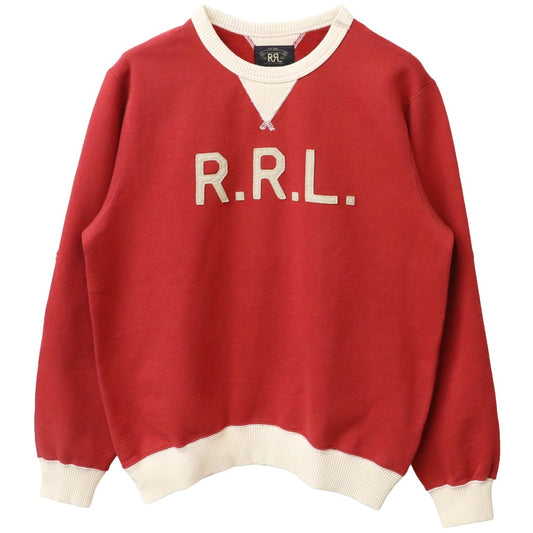 Double RL : LOGO SWEATSHIRT COTTON TERRY (RED)