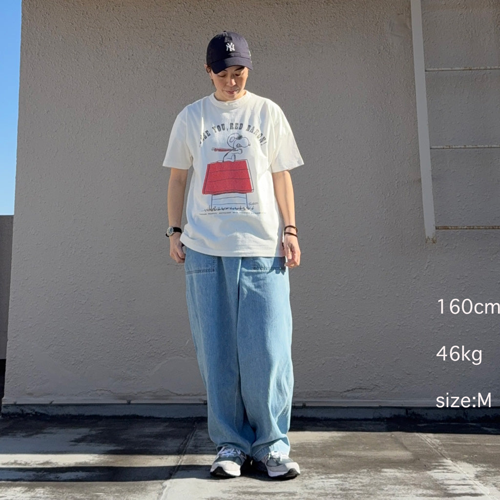 PEANUTS×free rage : FLYING ACE リサイクルコットン半袖Tシャツ