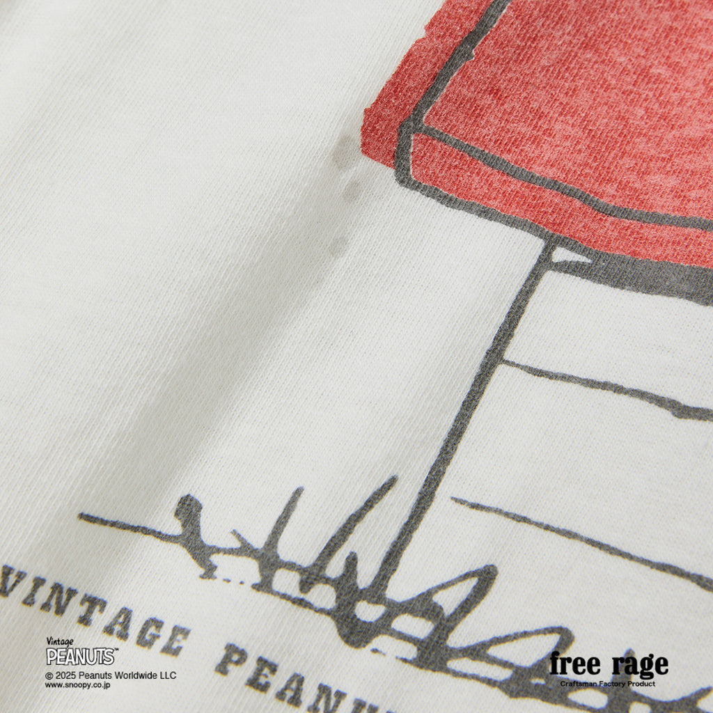[予約受付中] PEANUTS×free rage  : FLYING ACE リサイクルコットン半袖Tシャツ