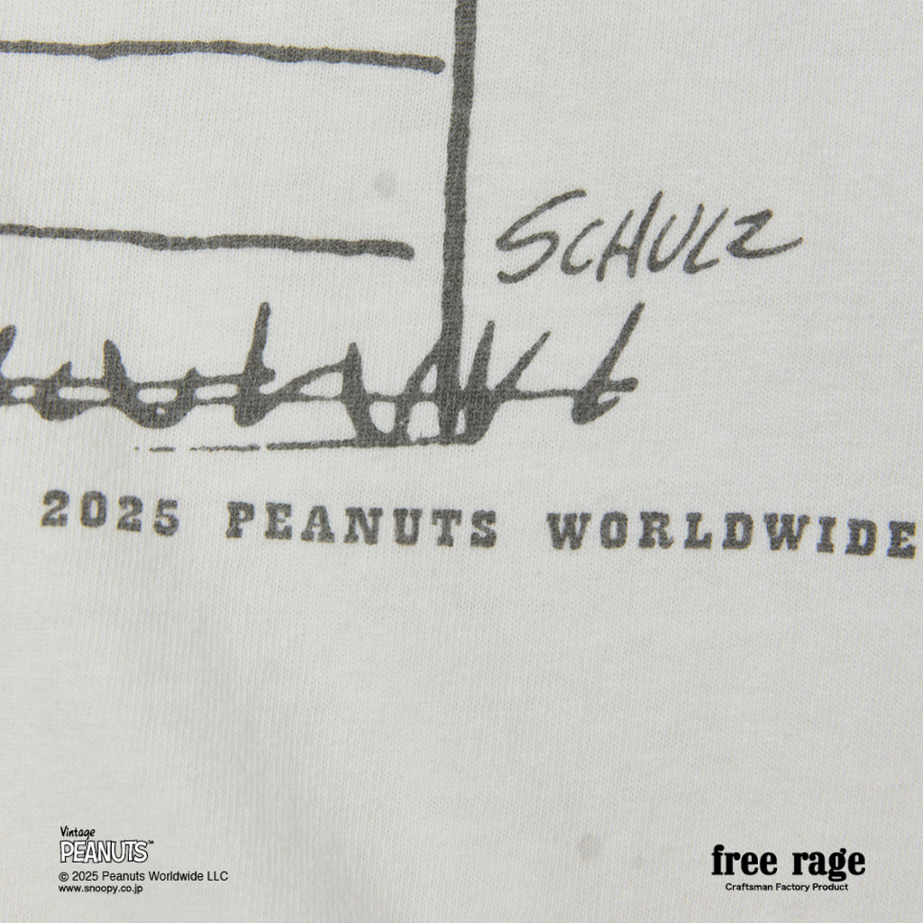 [予約受付中] PEANUTS×free rage  : FLYING ACE リサイクルコットン半袖Tシャツ