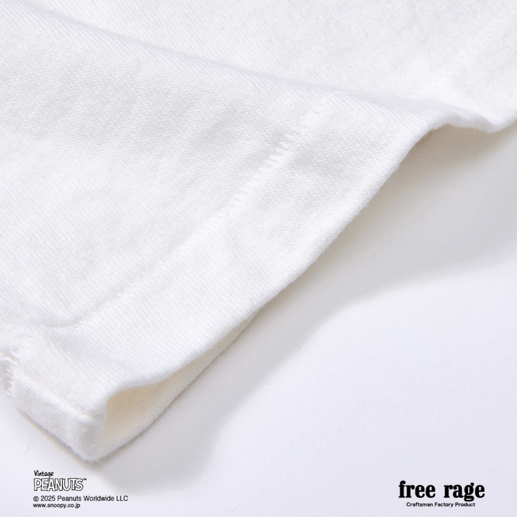 [予約受付中] PEANUTS×free rage  : FLYING ACE リサイクルコットン半袖Tシャツ
