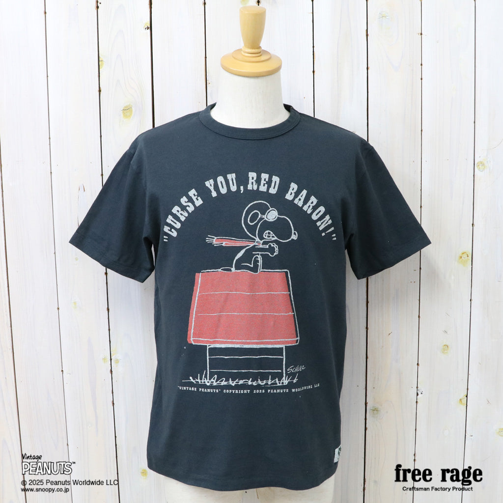PEANUTS×free rage : FLYING ACE リサイクルコットン半袖Tシャツ