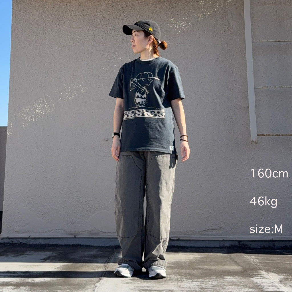 PEANUTS×free rage : Charlie Brown リサイクルコットン半袖Tシャツ