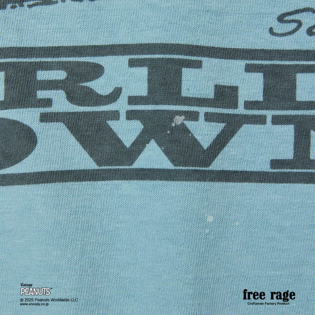 [予約受付中] PEANUTS×free rage  : Charlie Brown リサイクルコットン半袖Tシャツ