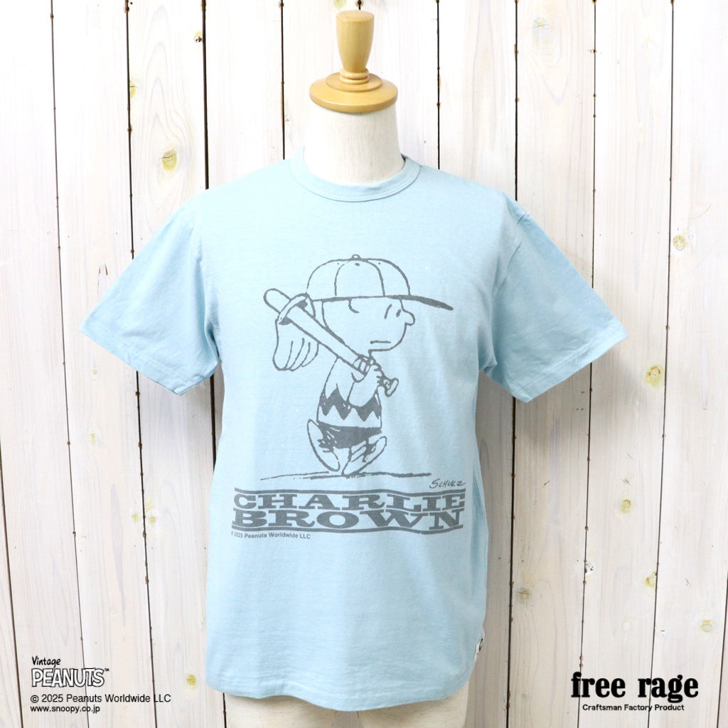PEANUTS×free rage : Charlie Brown リサイクルコットン半袖Tシャツ